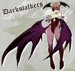 character_name copyright_name flat_chest head_wings jay27 lilith_aensland nipple_slip nipples pantyhose pink_hair solo vampire_(game) wings 