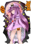  back-print_panties bad_id bad_pixiv_id bat_wings blush bonnet bow broom hair_ribbon halloween hat hiro_ichi jack-o'-lantern kirisame_marisa long_hair moon multiple_girls panties patchouli_knowledge print_panties pumpkin pumpkin_panties purple_hair red_eyes remilia_scarlet ribbon star touhou trick_or_treat underwear wings 