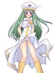  alice_carroll aria blue_eyes blush cameltoe garyou green_hair panties skirt solo underwear white_panties wind wind_lift 