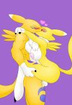  &lt;3 anthro balls blush breasts butt canine chest_tuft claws cum dgfox digimon digital_media_(artwork) duo female fur kissing love male male/female mammal penetration renamon romantic_couple sex stand_and_carry_position standing tuft vaginal vaginal_penetration white_balls 
