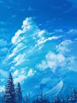  absurdres cloud day highres nature no_humans original pine_tree scenery sky tree 