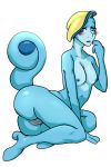  2019 anthro anthrofied beezlebumawoken blush breasts butt digital_media_(artwork) female looking_at_viewer nintendo nipples nude open_mouth pok&eacute;mon pok&eacute;mon_(species) pok&eacute;morph pussy reptile scalie simple_background sobble solo video_games 