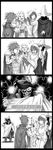  4boys amon_(ff3) black_mage comic final_fantasy final_fantasy_iii greyscale harahachibu_ajinosuke hein_(ff3) highres monochrome multiple_boys translated white_mage 