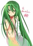  bad_id bad_pixiv_id char copyright_request face green_eyes green_hair long_hair open_clothes open_shirt shirt solo very_long_hair 