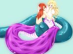  artist_request breasts copyright_request highres lamia large_breasts monster_girl multiple_girls scales yuri 