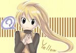  ? artist_request character_name long_hair lowres pokemon pokemon_special solo striped striped_background yellow yellow_(pokemon) yellow_background 