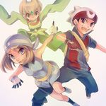  2boys bandana emerald_(pokemon) hat lowres md5_mismatch multiple_boys odamaki_sapphire pokemon pokemon_special ruby_(pokemon) satoshi_nai 