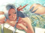  antenna_hair ass bent_over blush braid breast_press breast_suppress breasts dark_elf dark_skin day dragon_knight_4 duplicate elf game_cg hair_ribbon hands_clasped large_breasts light_rays lipstick long_hair makeup marlene non-web_source nude outdoors own_hands_together partially_submerged petals pointy_ears pool ribbon side_braid sideboob silver_hair skinny_dipping smile solo sunbeam sunlight takei_masaki twin_braids very_long_hair water wet 