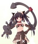  anchor animal_ears artist_request cat_ears fang gloves heart kooh midriff pangya skirt solo thighhighs zettai_ryouiki 