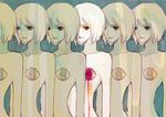  abstract blood eyes kidchan multiple_girls nude original short_hair 