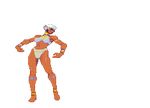  animated animated_gif barefoot bikini capoeira dancing dark_skin elena_(street_fighter) full_body handstand jewelry lowres muscle neck_ring pixel_art rotoscoping short_hair solo street_fighter street_fighter_iii_(series) swimsuit transparent_background white_hair 