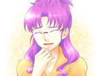  bad_id bad_pixiv_id glasses macross macross_frontier matsuura_nanase nonotan purple_hair school_uniform smile solo 