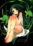  barefoot black_eyes black_hair dress feet highres itou_noiji panties pantyshot saya saya_no_uta sitting solo underwear 