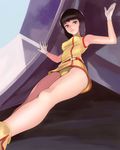  artist_request black_eyes black_hair fa_yuiry gloves gundam lowres panties solo underwear waving zeta_gundam 