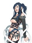  bandages blue_hair breasts copyright_request large_breasts long_hair ponytail sakai_toshihiro solo underboob 