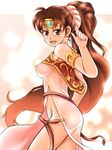  breasts brown_eyes brown_hair circlet covered_nipples earrings fire_emblem fire_emblem:_monshou_no_nazo jewelry linda_(fire_emblem) long_hair medium_breasts no_panties ponytail sato_iori see-through solo very_long_hair 