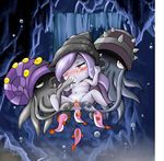  1girl anal bestiality blush breasts carta_the_sea_witch creature_inside fish macchou_(tsubonekoya) maple_story maplestory pussy shell squid tentacle underwater 