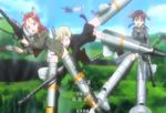  bad_aspect_ratio erica_hartmann gertrud_barkhorn head_on_butt minna-dietlinde_wilcke multiple_girls screencap strike_witches world_witches_series 