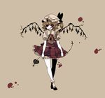  :q blonde_hair flandre_scarlet hat ponytail red_eyes shikimi_(yurakuru) short_hair solo tongue tongue_out touhou wings 