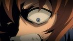  brown_hair clenched_teeth close-up crazy_eyes eyes higurashi_no_naku_koro_ni ryuuguu_rena screencap shaded_face solo teeth upper_body wide-eyed 