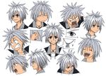  angry artist_request character_sheet earrings grey_eyes haru_glory jewelry lowres male_focus necklace rave sad silver_hair spiked_hair 