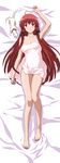  absurdres artist_request blush highres himuro_akari long_hair naked_towel night_wizard red_eyes red_hair skirt solo towel 