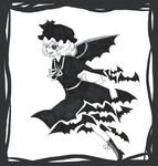  bat bat_wings fang hat marker_(medium) remilia_scarlet short_hair solo touhou traditional_media wings 