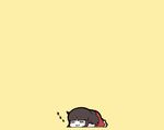  :3 =_= black_hair blush chibi houraisan_kaguya lying on_stomach simple_background sleeping solo touhou ume_(noraneko) 