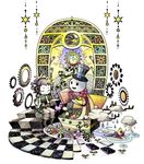  checkered clock copyright_request gears highres original pop'n_music snowman star ujuju 