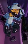 2024 absurd_res anthro avian bdsm biped bird black_boots black_clothing black_footwear bodily_fluids boots clothing collar cum cum_circulation cum_in_self cum_inside footwear full_body_suit furniture genital_fluids genitals glans half-erect hi_res humanoid_genitalia humanoid_penis latex latex_clothing latex_skinsuit male nose_tube owl owy penis shoes skinsuit slim_anthro slim_male slim_sub sofa solo spiked_collar spikes submissive submissive_anthro submissive_male tight_clothing