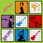  akiyama_mio album_cover cover don't_say_&quot;lazy&quot; drum guitar hirasawa_susumu hirasawa_yui instrument k-on! kotobuki_tsumugi multiple_girls parody poyo real_life silhouette synthesizer tainaka_ritsu 