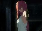  breasts elfen_lied gun kaede_(character) lowres lucy sideboob weapon 