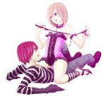  2boys crossdress crossdressing death_note high_heels male_focus matt matt_(death_note) mello multiple_boys shoes shueisha simple_background straddling trap whip yaoi 