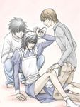  censored crossdress crossdressing death_note l l_(death_note) mikami_teru yagami_light 