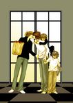  4boys death_note family indoors kiss l l_(death_note) male_focus mello multiple_boys near yagami_light yaoi 