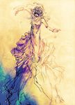  dancing dress flower long_hair macross macross_frontier petals sheryl_nome solo yamatsuki_sou 