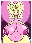 2019 antennae anthro areola belly big_belly big_breasts breasts dragon eyelashes female front_view goodra huge_breasts ikakins looking_down navel nintendo nipples nude overweight overweight_female pink_eyes pok&eacute;mon pok&eacute;mon_(species) puffy_areola shiny_pok&eacute;mon slime solo standing thick_thighs video_games wide_hips 