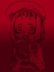  bad_id bad_pixiv_id blood constricted_pupils crazy_eyes fangs harukaze_unipo hat holding horror_(theme) looking_at_viewer open_mouth original red solo teeth valentine yukari-chan zombie 