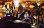  4boys anya_alstreim bismarck_waldstein cape chiba_yuriko code_geass gino_weinberg gloves knights_of_the_round_uniform kururugi_suzaku luciano_bradley monica_kruszewski multiple_boys multiple_girls nonette_enneagram uniform wallpaper 