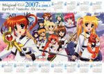  6+girls absurdres amy_limiette arf arisa_bannings bardiche blonde_hair calendar_(medium) chrono_harlaown everyone fate_testarossa highres lindy_harlaown lyrical_nanoha mahou_shoujo_lyrical_nanoha mahou_shoujo_lyrical_nanoha_a's multiple_girls okuda_yasuhiro pantyhose raising_heart schwertkreuz shamal signum star takamachi_nanoha tome_of_the_night_sky tsukimura_suzuka vita yagami_hayate yuuno_scrya zafira 