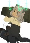  animal_ears antennae black_legwear cat_ears face green_eyes hirschgeweih_antennas jitsu_hidari multishot_rocket_launcher pantyhose rocket_launcher sanya_v_litvyak short_hair silver_hair solo strike_witches striker_unit weapon world_witches_series 