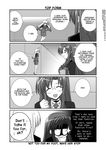  comic glasses greyscale lyrical_nanoha mahou_shoujo_lyrical_nanoha_strikers mikage_takashi military military_uniform monochrome multiple_girls reinforce_zwei shario_finieno translated tsab_ground_military_uniform uniform 