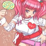  candy eyepatch food fruit lollipop lowres milk_(pop&#039;n_music) milk_(pop'n_music) nurse pink_hair pop&#039;n_music pop'n_music strawberry 