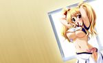  blonde_hair breasts cheerfull! highres large_breasts nanami_ayane red_eyes shirakaba_kozue solo wallpaper widescreen 