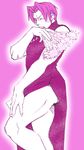  chabudai crossdressing dress fabulous fan gyakuten_saiban male_focus mitsurugi_reiji parody pink pink_background solo 