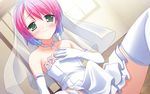  blue_hair blush bridal_veil bride bulge crossdressing dress dutch_angle elbow_gloves erection erection_under_clothes flower game_cg gloves gradient_hair green_eyes jewelry kawai_kuu male_focus mizuki_kotora multicolored_hair necklace otoko_no_ko pink_hair rose smile solo spread_legs thighhighs tsuiteru veil wedding_dress white_legwear 