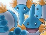  2016 absurd_res eye_reflection feral first_person_view hi_res implied_transformation mewscaper mudkip nintendo open_mouth open_smile pok&eacute;mon pok&eacute;mon_(species) smile video_games 