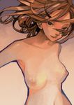  armpits breasts copyright_request long_hair medium_breasts nipples nude solo upper_body wada_aruko 