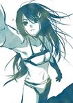  armpits bad_id bad_pixiv_id bra copyright_request lingerie long_hair lowres monochrome panties sketch solo tenkuu_sphere underwear underwear_only 