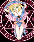  blonde_hair dark_magician_girl duel_monster green_eyes magic_circle pentagram runes yu-gi-oh! yuu-gi-ou_duel_monsters 